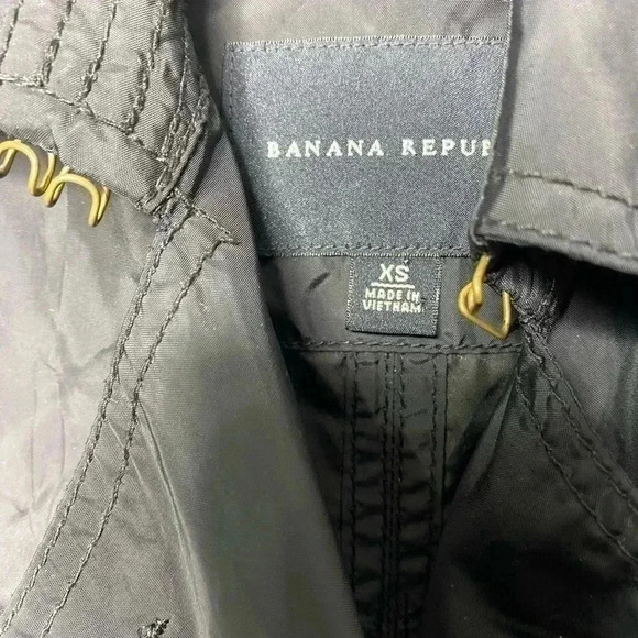 Banana Republic Women’s Black Double Breasted Trench Coat Jacket - Picture 7 of 9